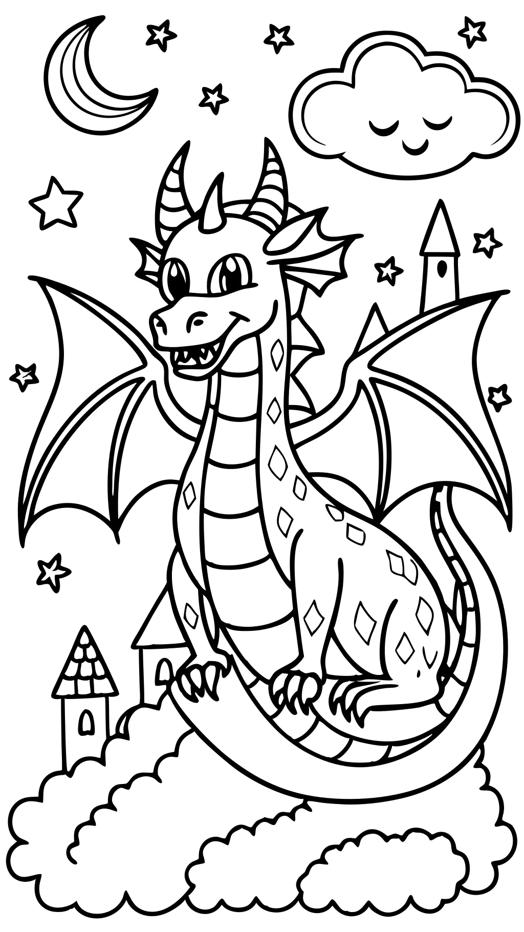 Páginas para colorear de dragones